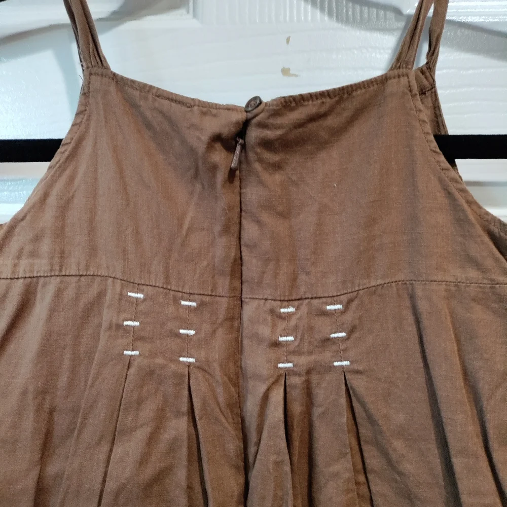 Baby Gap brown embroidered tank dress size 3 yrs.